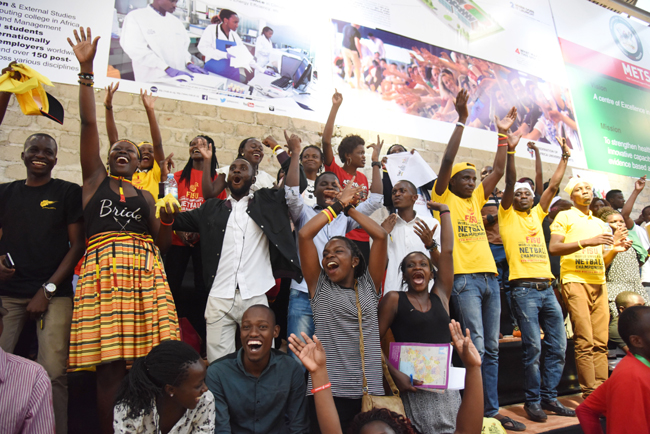 Netball fans at the World University Netball Championship