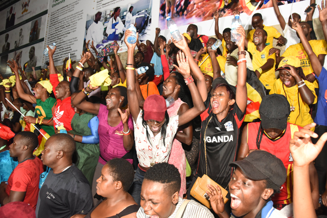 Team Uganda fans celebrate